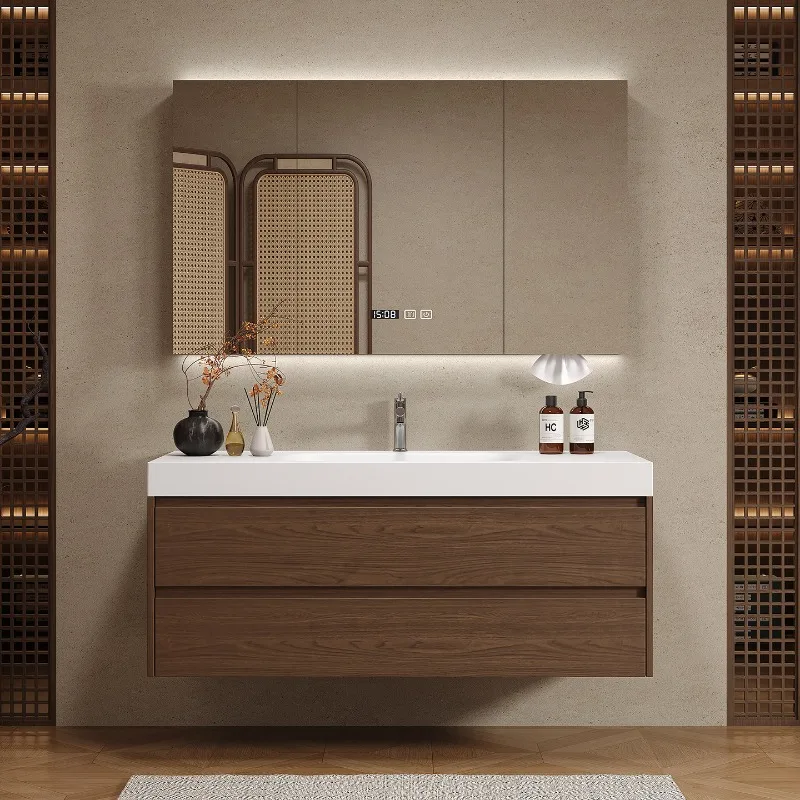 Home Bathroom Vanity Combo - Cloisons en bois, armoire de salle