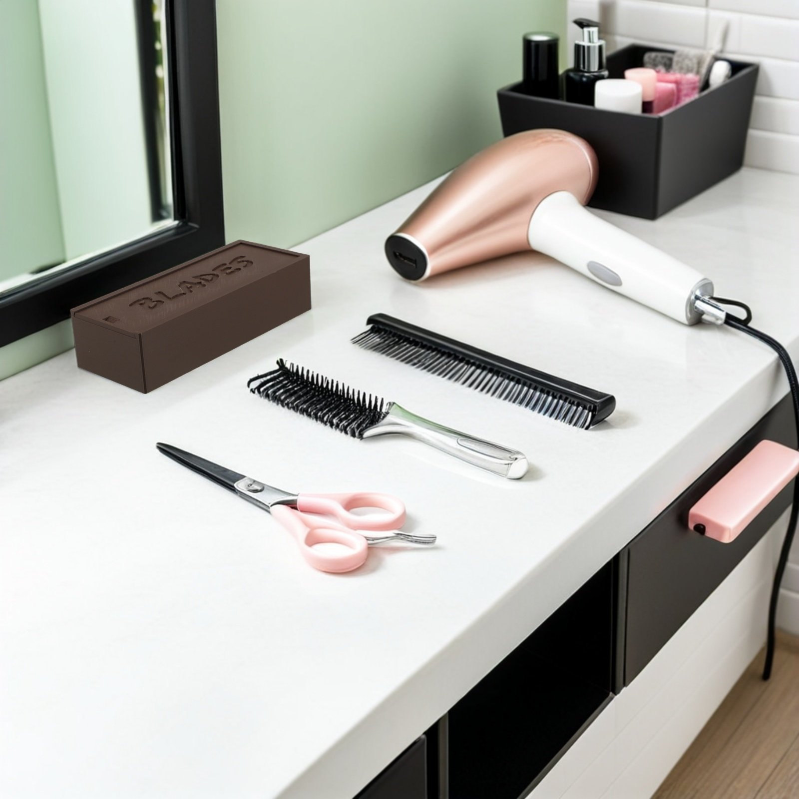Home Bathroom Organizer - Étui de rangement pour lames de