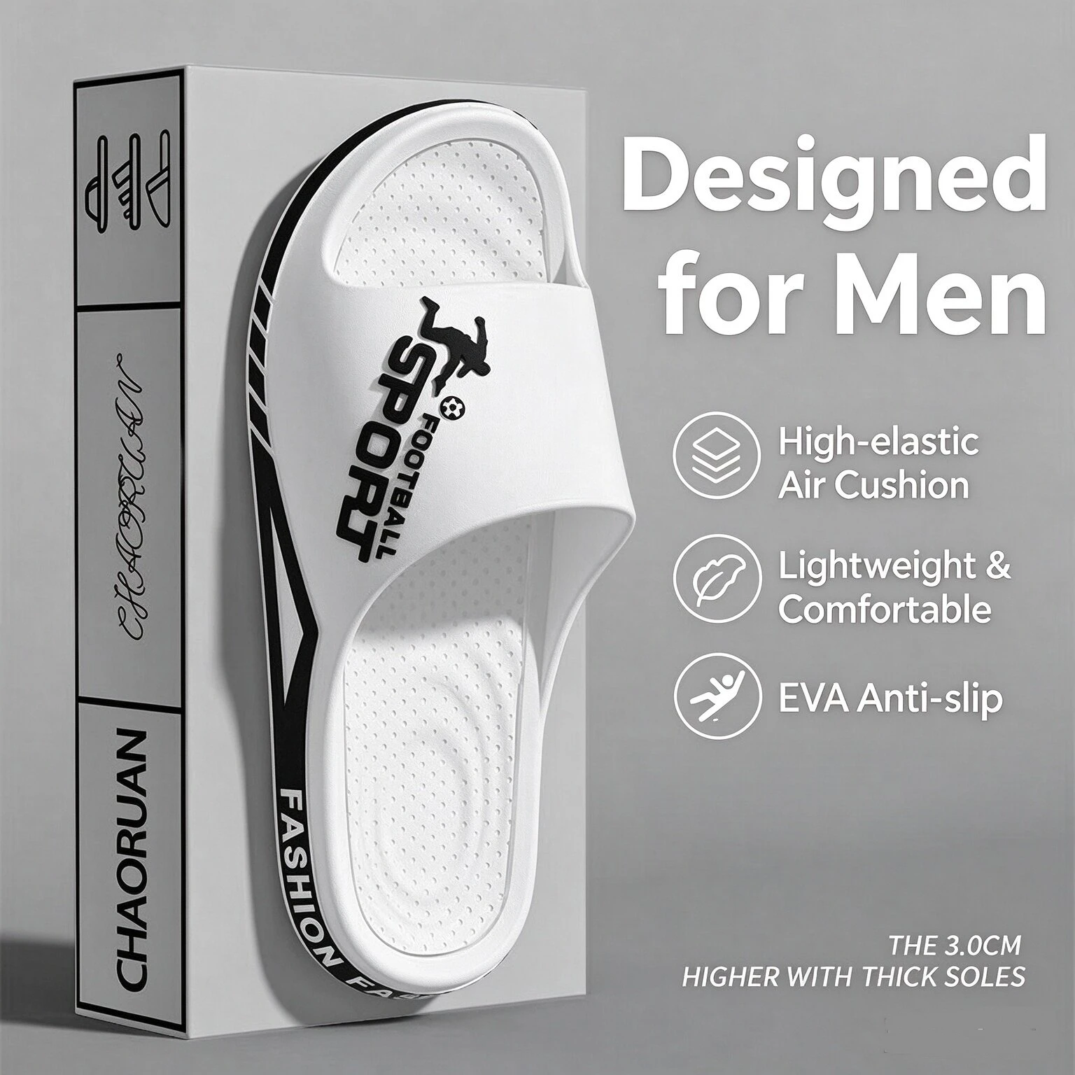 Home Bathroom Trends - Chaussons pour hommes, grande taille 48-49,